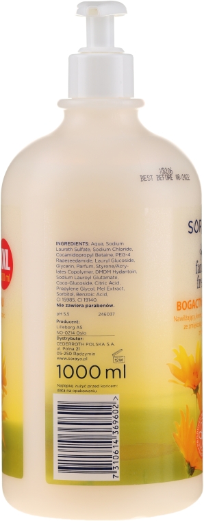 Зволожувальний крем-гель для душу "Багатство меду" - Soraya Family Fresh Moisturizing Cream Shower Gel — фото N4