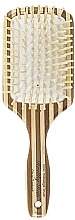 Щітка бамбукова масажна прямокутна, велика - Olivia Garden Healthy Hair Ionic Massage Paddle Large — фото N1