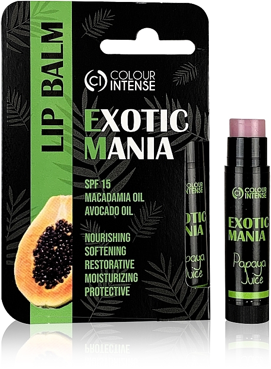 Бальзам для губ "Exotic Mania" з ароматом папайї - Colour Intense Lip Balm