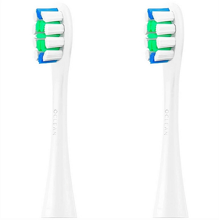 Насадка для электрической зубной щетки, средняя жесткость, белая, 2 шт. - Oclean P1C1 W02 Plaque Control Brush Head — фото N1