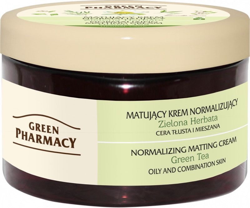 Крем для лица матирующий "Зеленый чай" - Green Pharmacy Normalizing Matting Cream Green Tea — фото N3