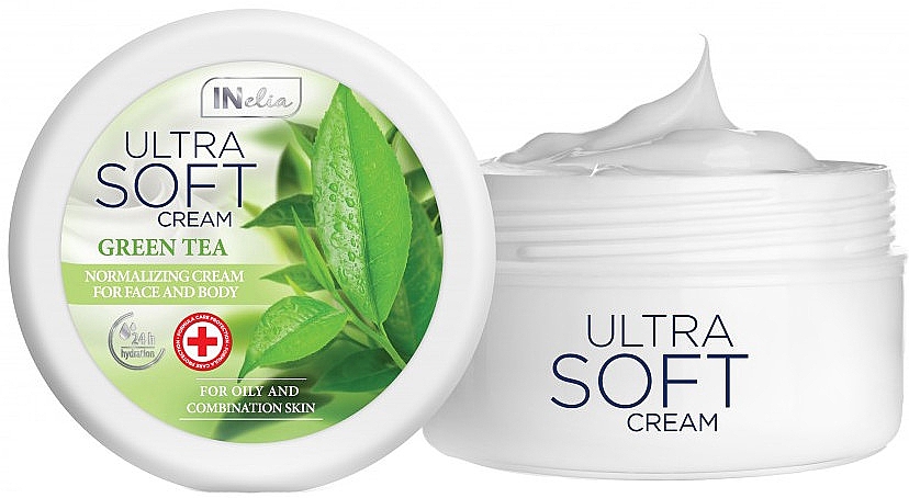 Нормалізувальний крем для обличчя й тіла - Revers Inelia Green Tea Normalizing Face & Body Cream — фото N1