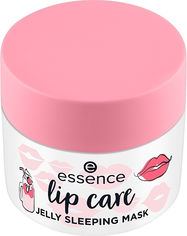 Нічна маска для губ "Полуничний молочний коктейль" - Essence Lip Care Stawberry Milkshake Jelly Sleeping Mask — фото N1