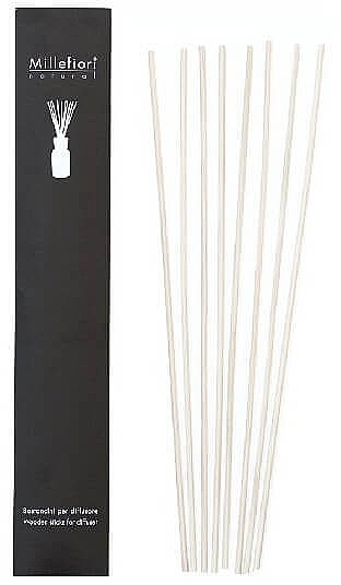 Запасные ротанговые палочки для диффузора 500 мл, 8 шт. - Millefiori Milano Natural Sticks — фото N1