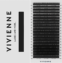 Накладные ресницы "Elite", черные, 20 линий (mix, 0,085, C, (6-10)) - Vivienne — фото N1