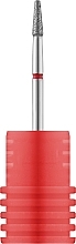 Фреза алмазная "Конус, полусферический конец" 855 025R, диаметр 2.5 мм, красная - Nail Drill — фото N1