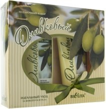 Парфумерія, косметика Подарунковий набір Оливковий №2 - Bielita Gift Set Olive (sh/gel/250ml + hand/cr/150ml)