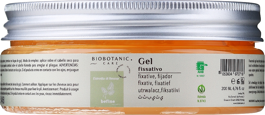 Гель-фиксатор для укладки - BioBotanic BeFine Fixattive Gel — фото N1