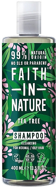 Шампунь для нормальных и жирных волос "Чайное дерево" - Faith In Nature Tea Tree Shampoo — фото N1