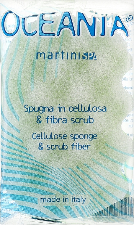 Спонж для тела из целлюлозы, зеленый - Martini Spa Cellulose Sponge  — фото N1
