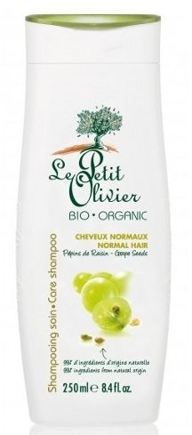 Шампунь для нормальных волос - Care shampoo "Le Petit Olivier Organic" Grape seeds