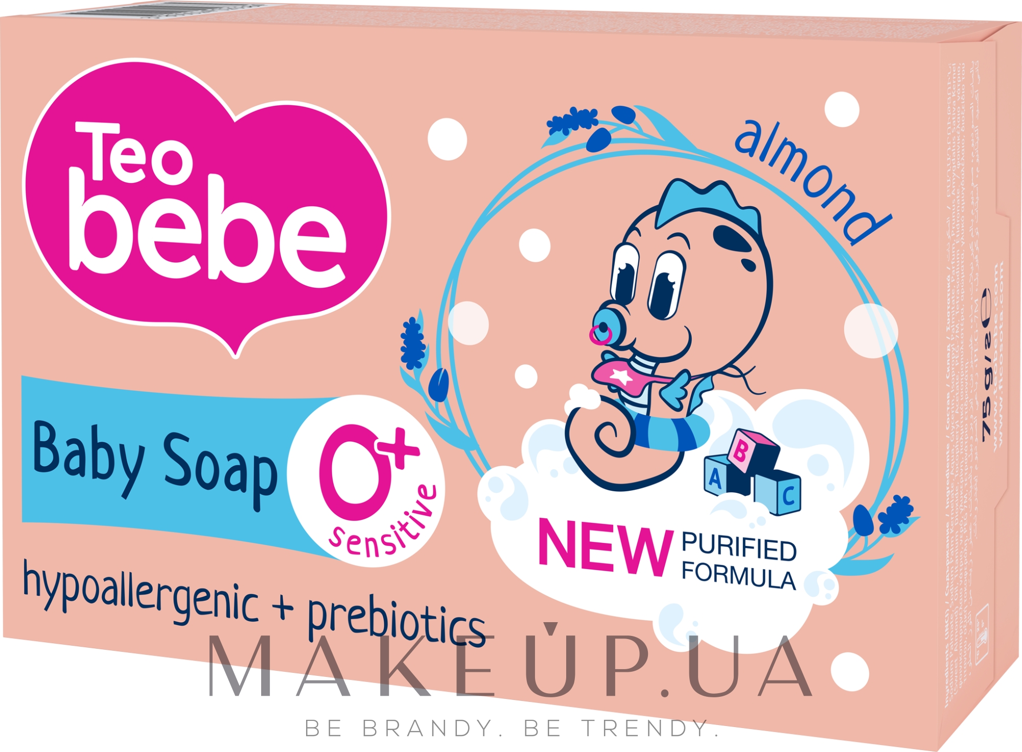 Детское твердое мыло с миндальным маслом - Teo Bebe Sensitive — фото 75g