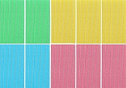 Парфумерія, косметика Пемза для ніг 1080-K, зелена + жовта + блакитна + рожева - Deni Carte