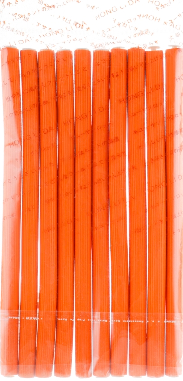 Гибкие бигуди, 1,2х20 см, ярко-оранжевые - Baihe Hair — фото N1