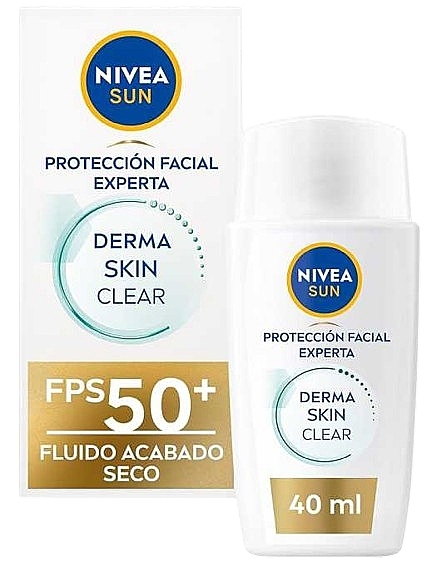 Сонцезахисний флюїд для обличчя - NIVEA Sun Derma Skin Clear Fluido Solar Facial SPF50+ — фото N1