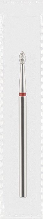Фреза алмазная красная "Капля", диаметр 2,1 мм, длина 4 мм - Divia DF004-21-R