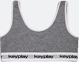 УЦЕНКА Комплект белья для женщин "Base Grey", топ + трусики-бикини, светло-серый - Keyplay * — фото N2