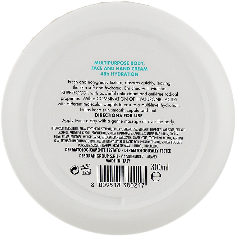 Крем универсальний - Deborah Milano Dermolab 48h Multipurpose Hydrating Cream — фото N2