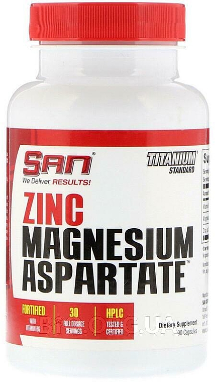 Дієтична добавка «Zinc Magnesium Aspartate» - SAN Nutrition — фото N1