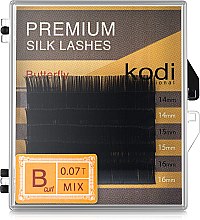 Парфумерія, косметика Накладні вії Premium B 0.07 Т (6 рядів: 14/15/16) - Kodi Professional