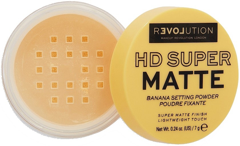 Фиксирующая пудра с матирующим эффектом - Relove By Revolution HD Super Matte Banana Powder — фото N1