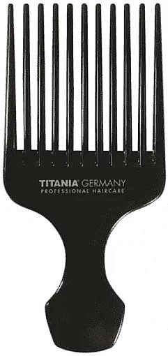 Гребень с большой ручкой, 15см, черный - Titania — фото N1