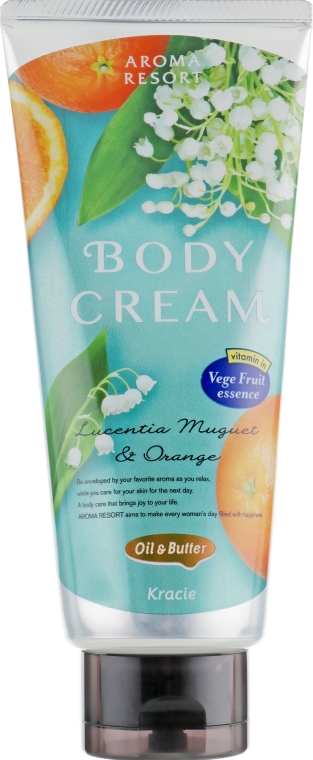 Крем для тела "Апельсин и ландыш" - Kracie Aroma Resort Body Cream — фото N1