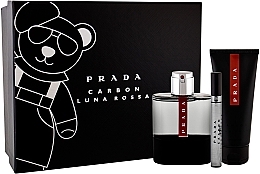 Парфумерія, косметика Prada Luna Rossa Carbon - Набір (edt/100ml + sh/gel/100ml + edt/10ml)