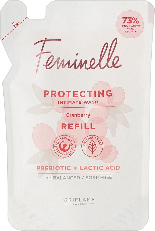 Защитный гель для интимной гигиены "Клюква" - Oriflame Feminelle Protecting Intimate Wash (сменный блок) — фото N1