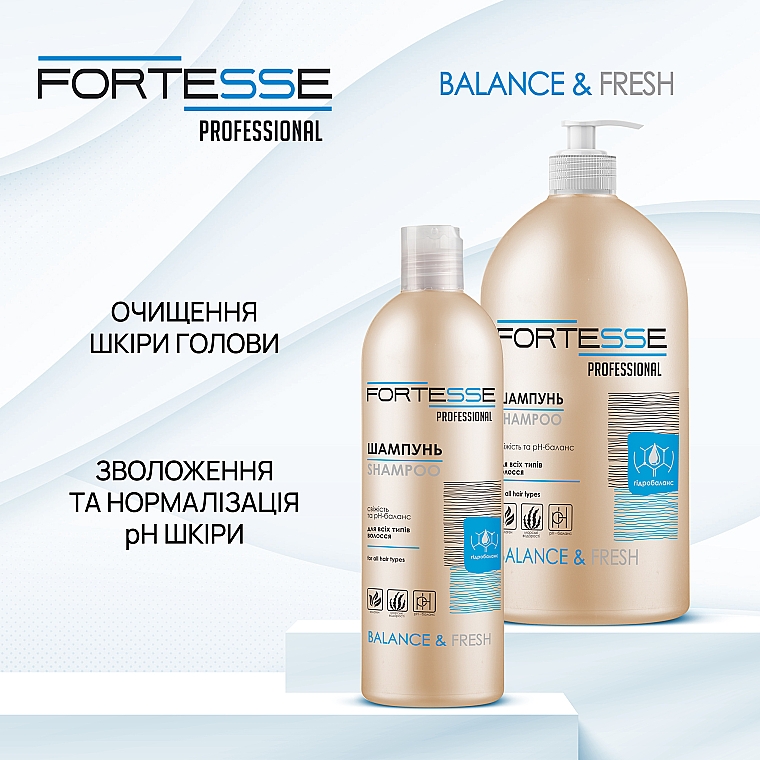 Шампунь "Баланс" - Fortesse Professional Balance & Fresh Shampoo — фото N5