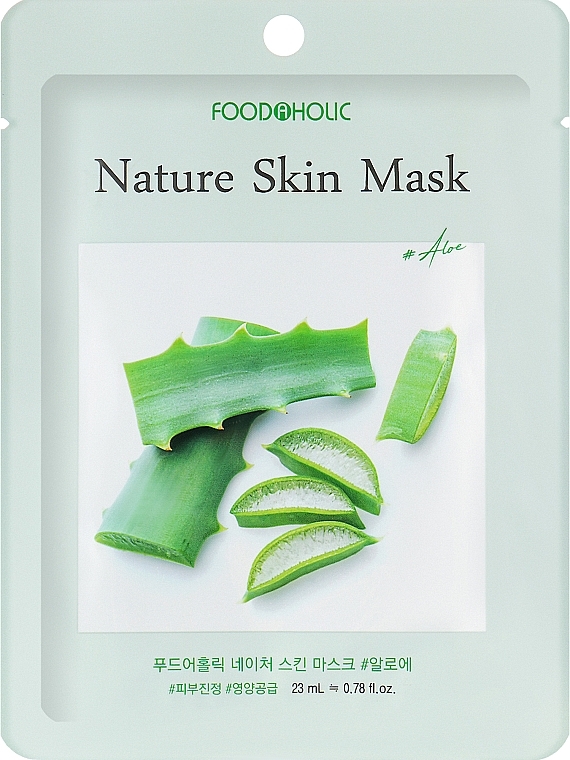 Тканинна маска для обличчя з екстрактом алое - Food a Holic Nature Skin Mask Aloe — фото N1