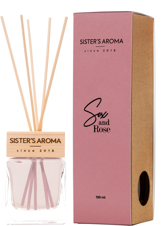 Парфюмированный аромат для дома «Sex & Rose» - Sister's Aroma Reed Diffuser — фото N2