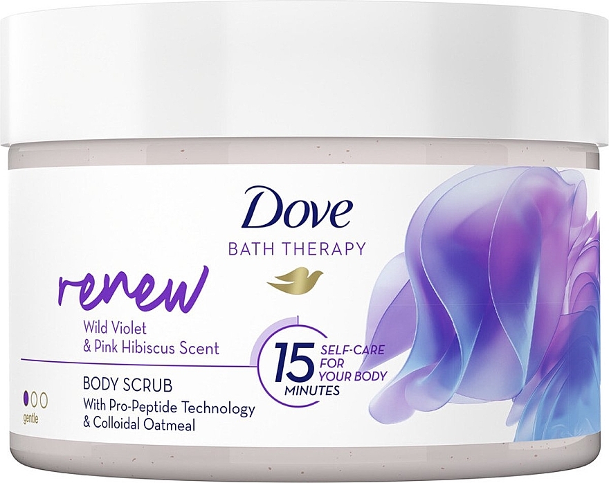 Скраб для тіла з технологією Pro-Preptide та колоїдною вівсянкою - Dove Bath Therapy Renew Body Scrub — фото N1