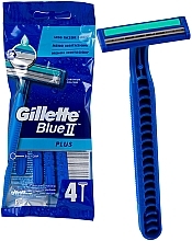 Набір одноразових станків для гоління, 4 шт. - Gillette Blue II Plus — фото N2