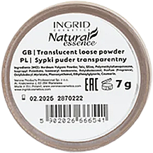 Прозора розсипчаста пудра для обличчя - Ingrid Cosmetics Natural Essence Translucent Loose Powder — фото N2
