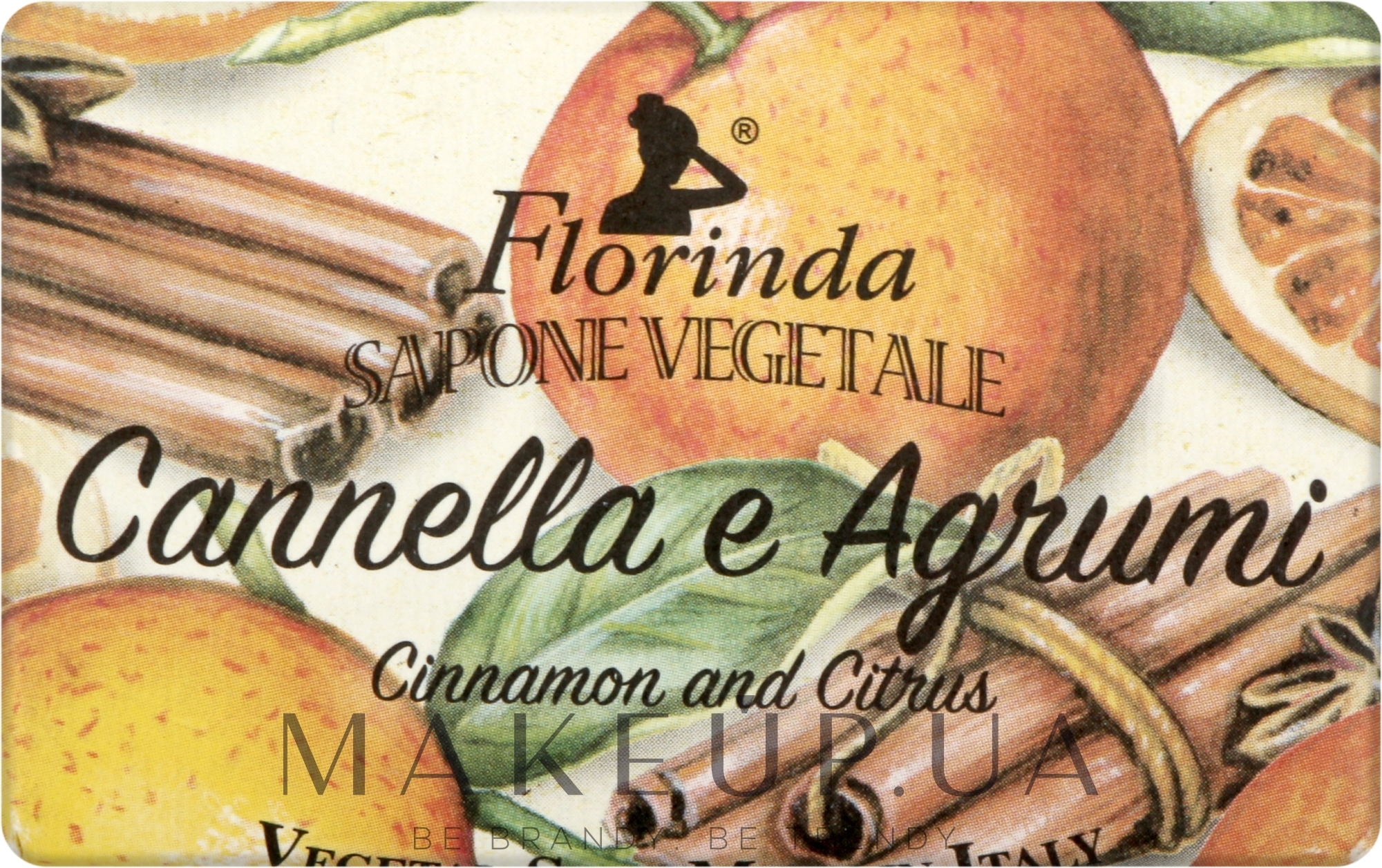 Мыло туалетное "Cinnamon And Citrus" - Florinda Christmas Collection Vegetal Soap  — фото 100g