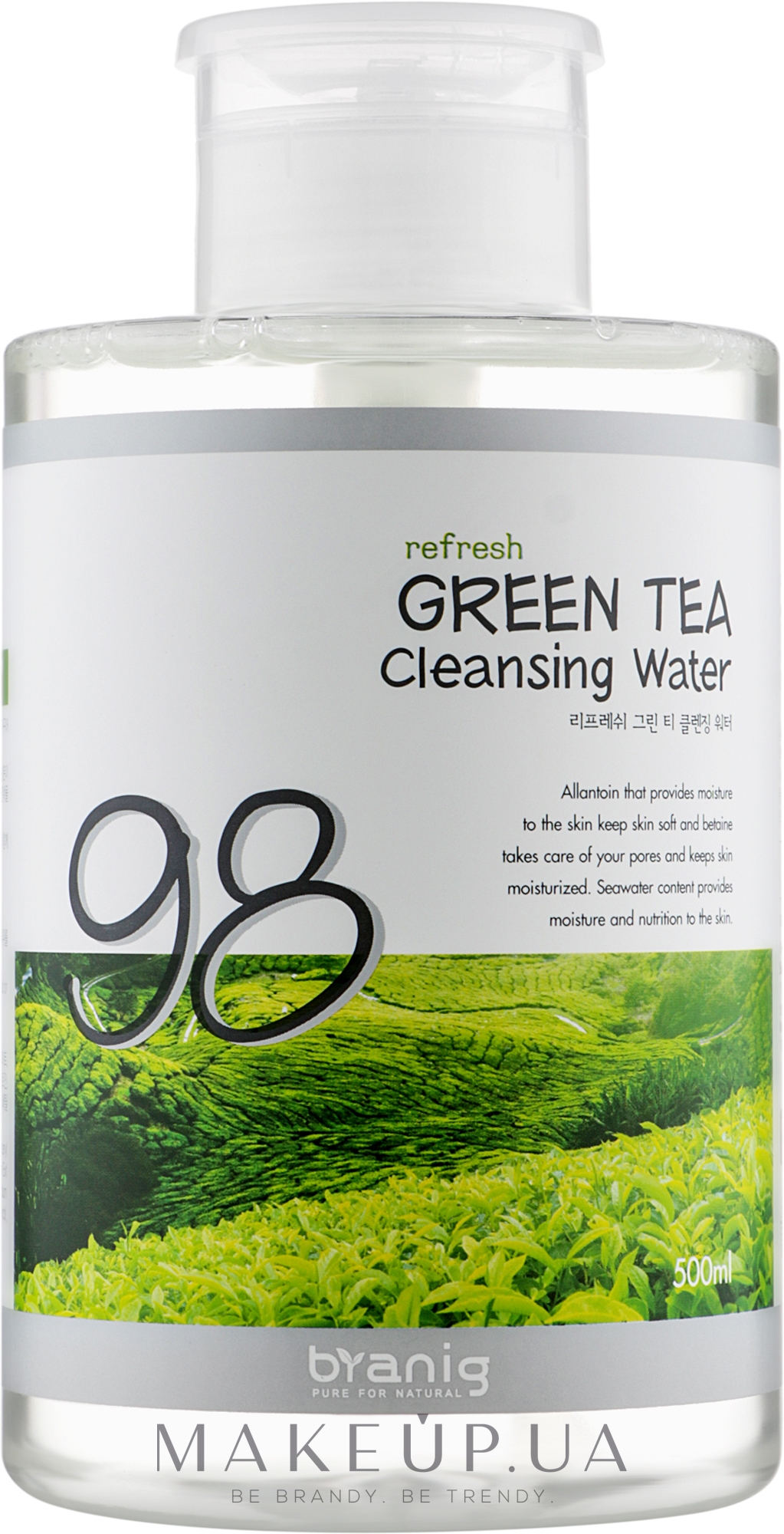 Очищающая вода "Зеленый чай" - Branig Refresh Green Tea Cleansing Water — фото 500ml