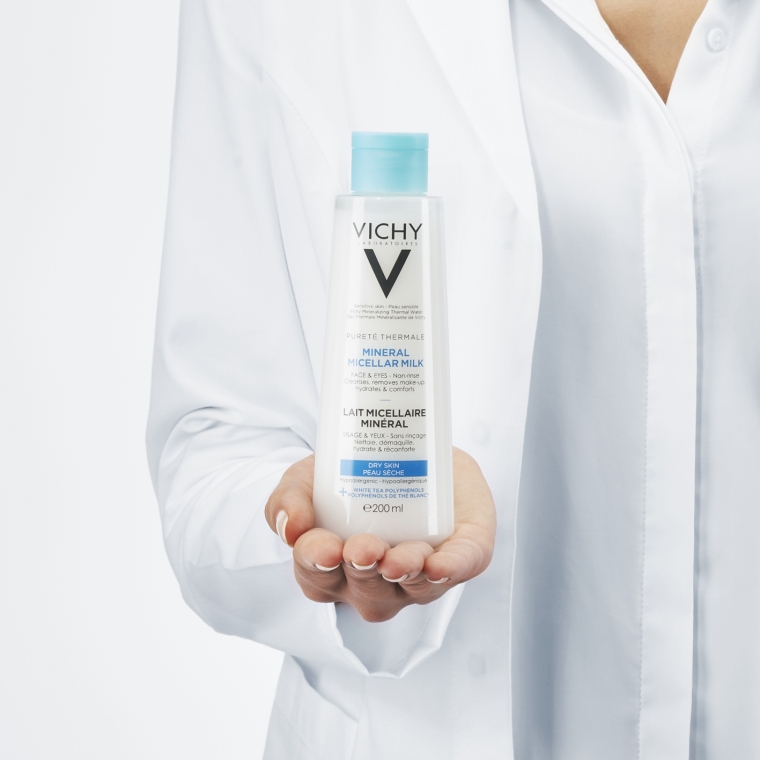 Міцелярне молочко для сухої шкіри обличчя та очей - Vichy Purete Thermale Mineral Micellar Milk  — фото N6