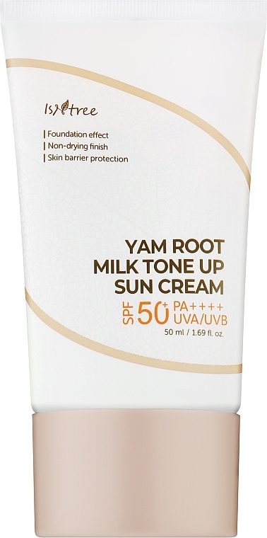Крем солнцезащитный с тональным действием - IsNtree Yam Root Milk Tone Up Sun Cream SPF 50+ PA++++ — фото N1