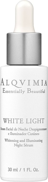 Освітлювальна нічна сироватка для обличчя - Alqvimia Serum White Light — фото N1
