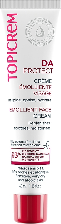 Пом'якшувальний крем для обличчя - Topicrem DA Emollient Face Cream — фото N1