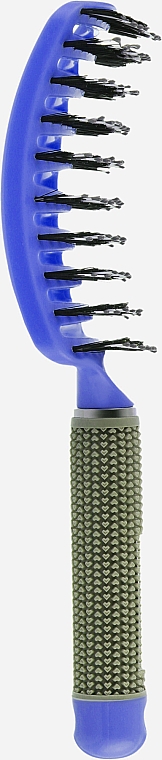 Щётка для волос продувная большая, комбинированная С-02424B, синяя - Rapira — фото N2