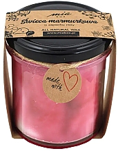 Парфумерія, косметика Ароматична мармурова свічка "Троянда" - Miabox Candle