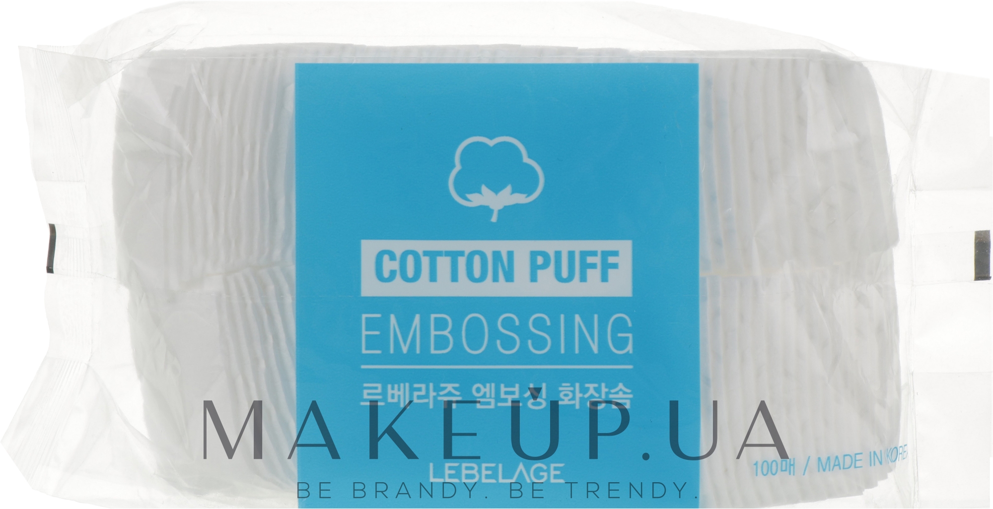 Паффы двухсторонние - Lebelage Cotton Beauty Embossing — фото 100шт