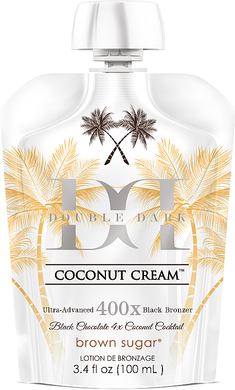 Крем для солярия с ультра темными бронзантами - Tan Incorporated Double Dark Black Chocolate Coconut Cream 400X (дой-пак) — фото N1