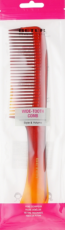 Гребешок для волос редкий с длинной ручкой, 21 см - Beter Beauty Care — фото N1