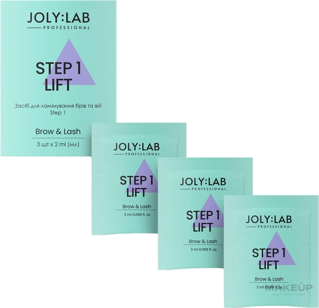 Набір засобів для ламінування брів та вій - Joly:Lab Step 1 Lift — фото 3x2ml