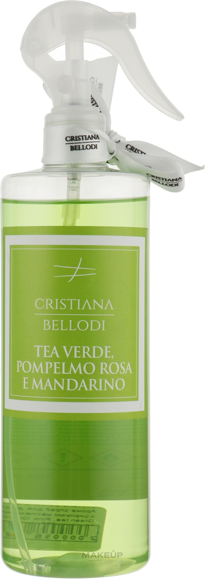 УЦІНКА Аромаспрей для дому з ефірними оліями та спиртом "Green tea, Pink Grapefruit and Mandarin" - Cristiana Bellodi * — фото 500ml