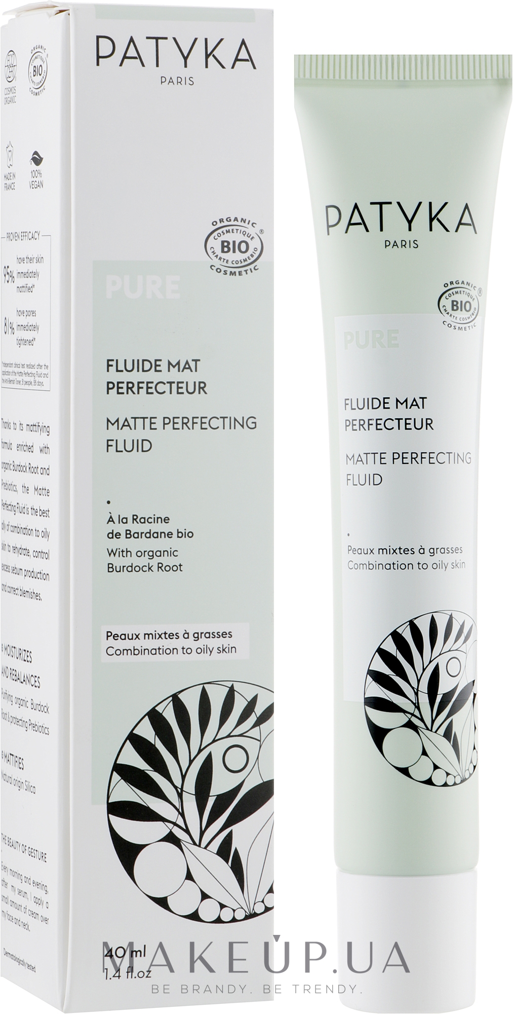 Матувальний флюїд для обличчя - Patyka Pure Matte Perfecting Fluid — фото 40ml