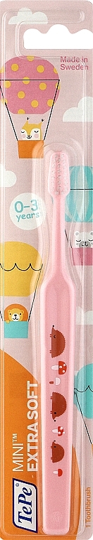 Детская зубная щетка "Mini Extra Soft", светло-розовая - TePe Mini Extra Soft — фото N1